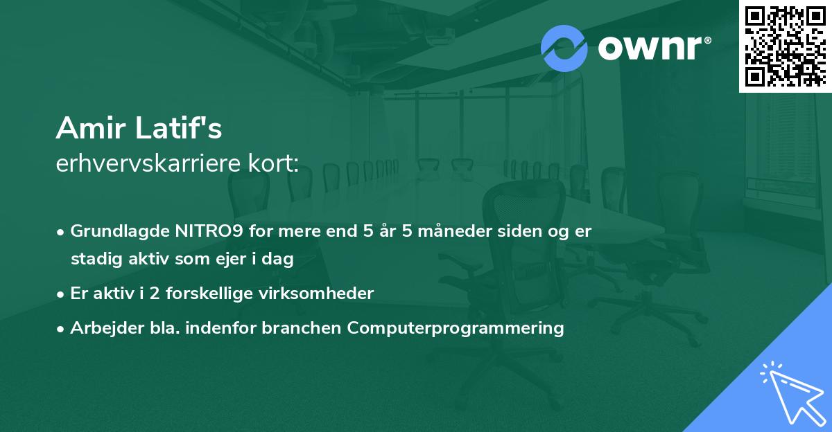 Amir Latif's erhvervskarriere kort