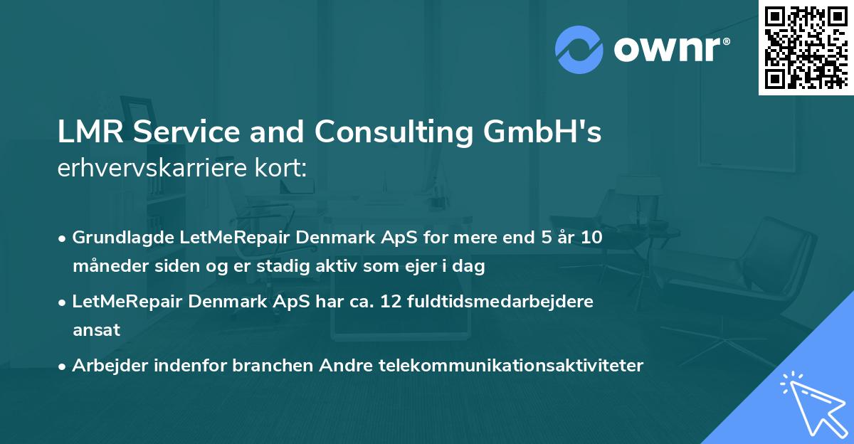 LMR Service and Consulting GmbH's erhvervskarriere kort