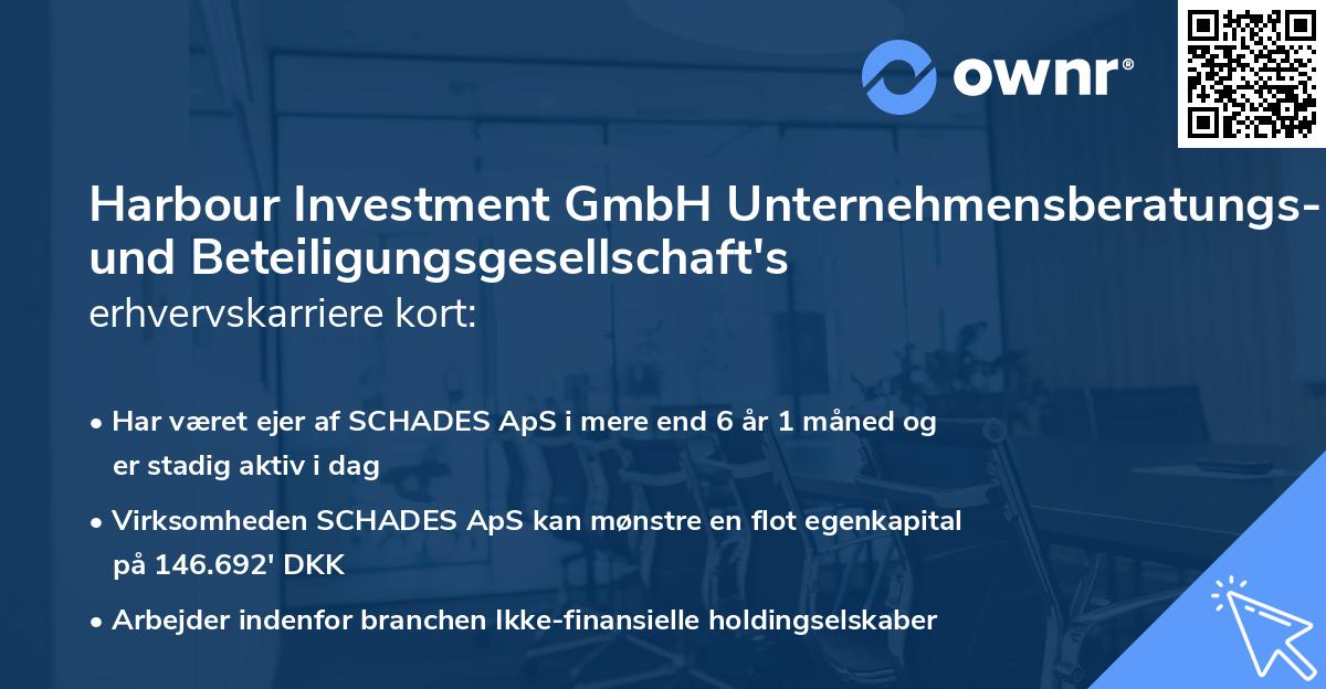 Harbour Investment GmbH Unternehmensberatungs- und Beteiligungsgesellschaft's erhvervskarriere kort