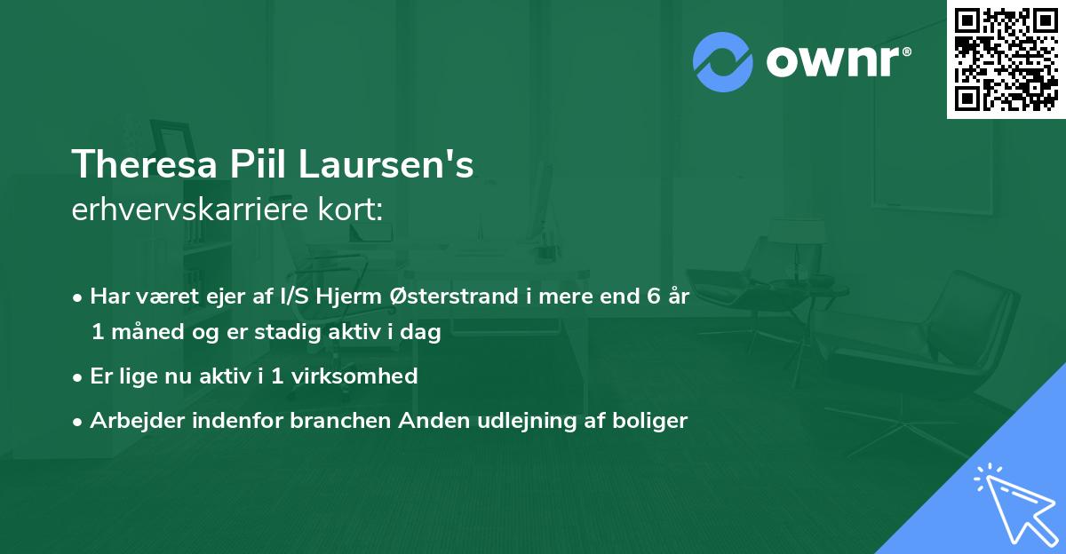 Theresa Piil Laursen's erhvervskarriere kort