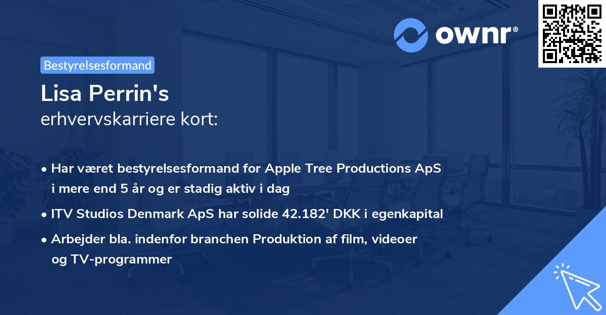 Lisa Perrin's erhvervskarriere kort