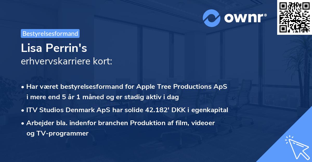 Lisa Perrin's erhvervskarriere kort