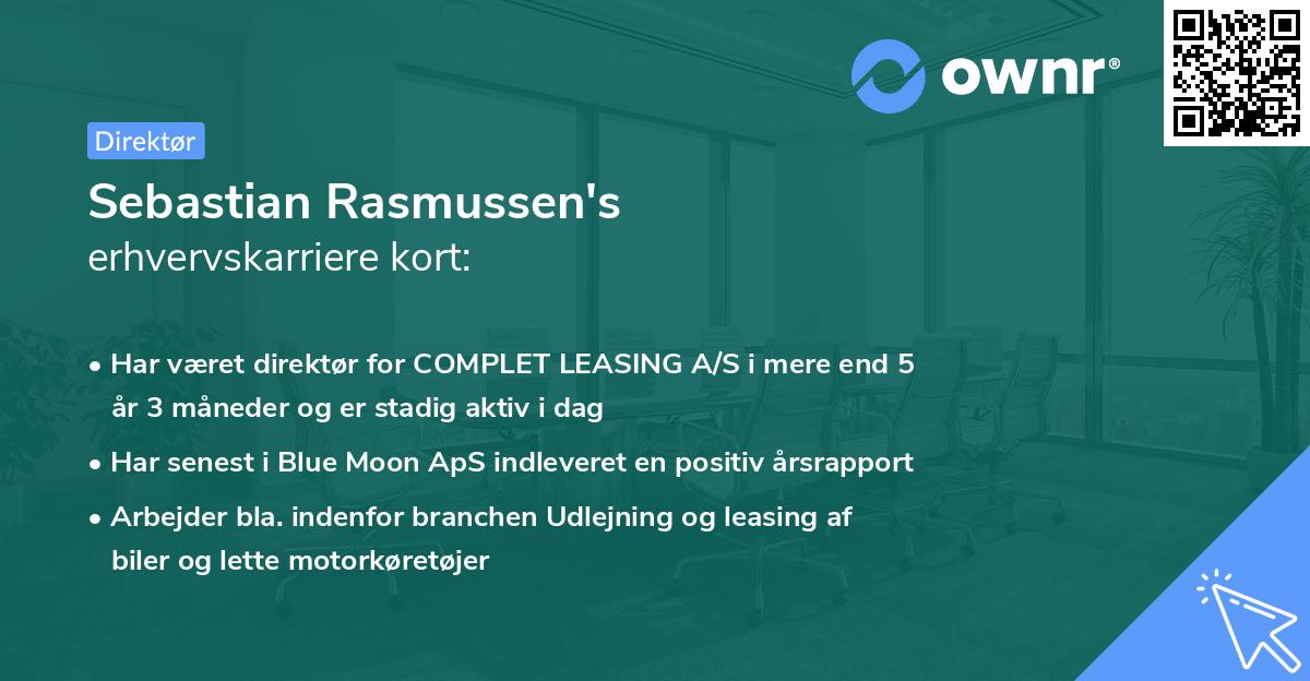 Sebastian Rasmussen's erhvervskarriere kort