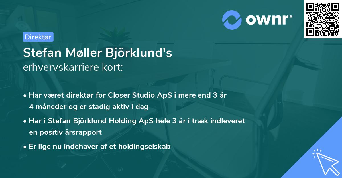 Stefan Møller Björklund's erhvervskarriere kort