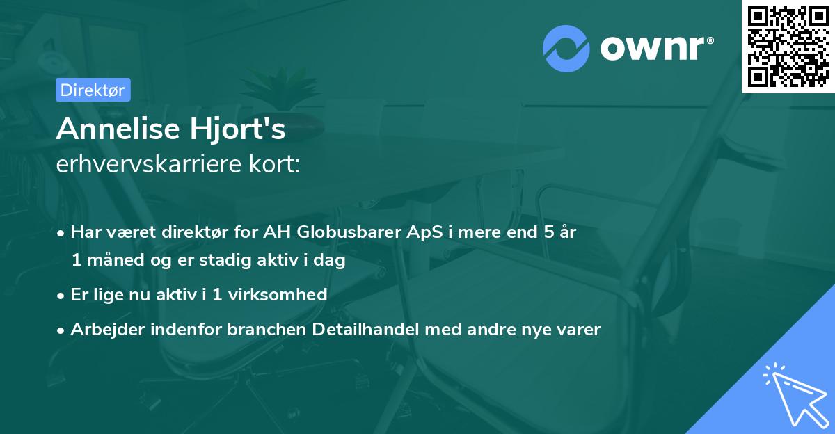 Annelise Hjort's erhvervskarriere kort