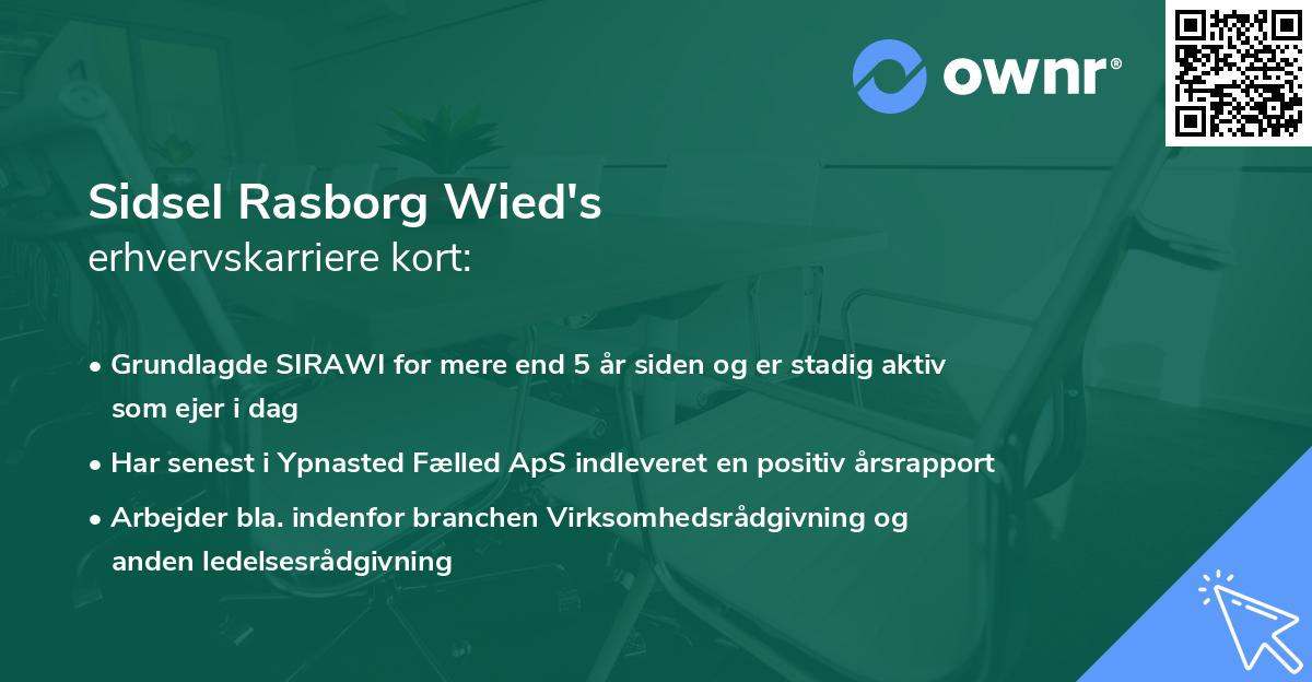 Sidsel Rasborg Wied's erhvervskarriere kort