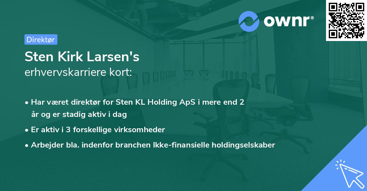 Sten Kirk Larsen's erhvervskarriere kort