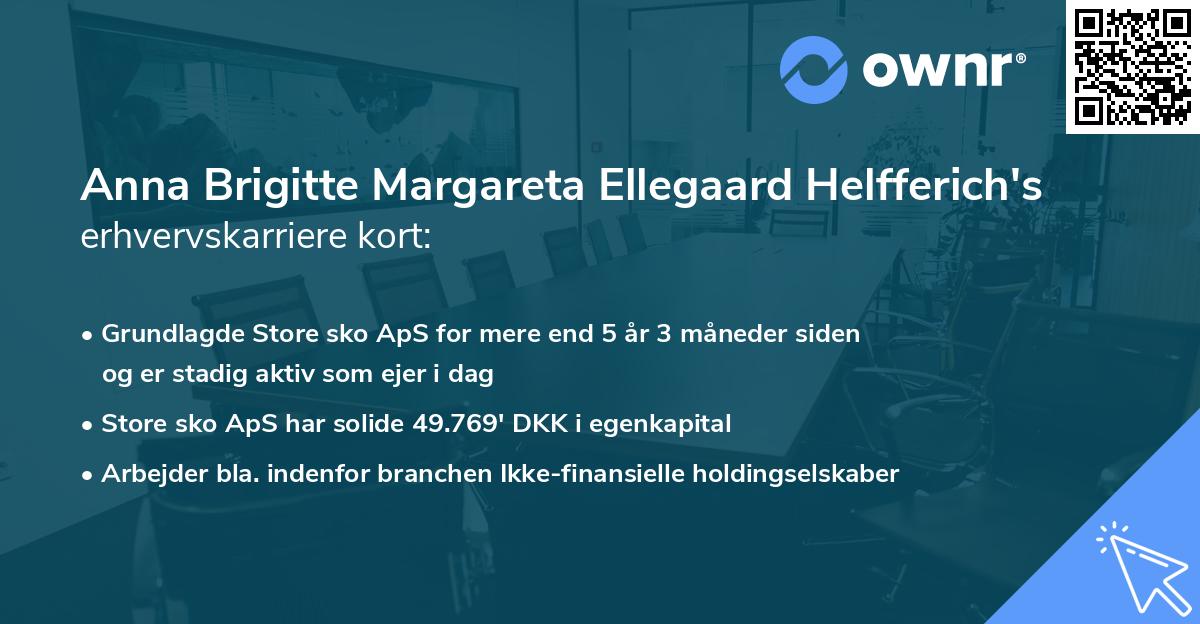 Anna Brigitte Margareta Ellegaard Helfferich's erhvervskarriere kort