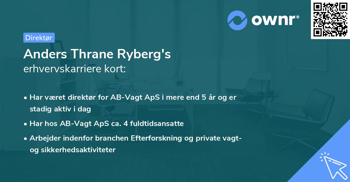 Anders Thrane Ryberg's erhvervskarriere kort