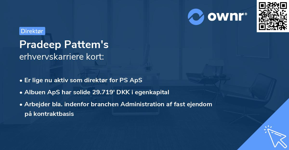 Pradeep Pattem's erhvervskarriere kort