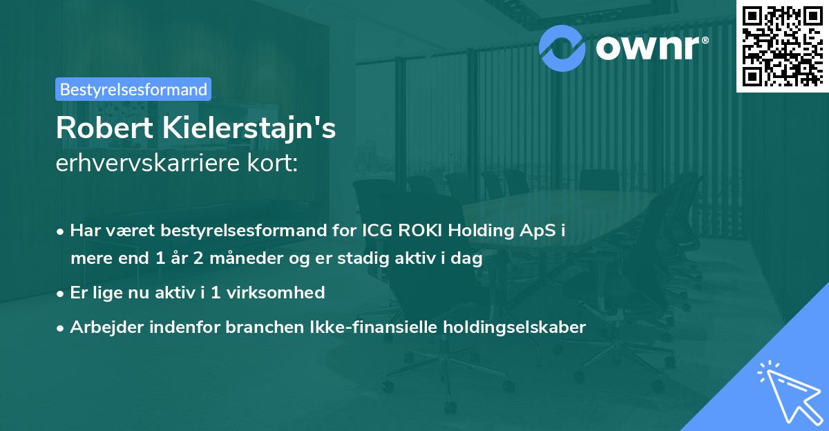 Robert Kielerstajn's erhvervskarriere kort