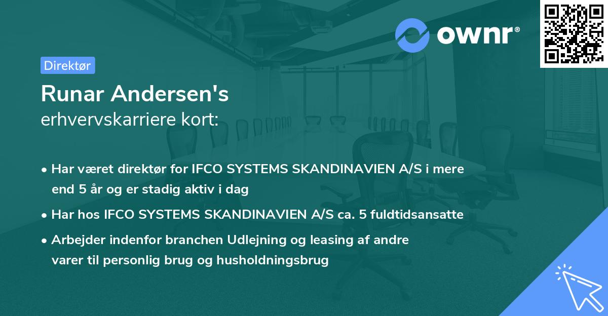 Runar Andersen's erhvervskarriere kort
