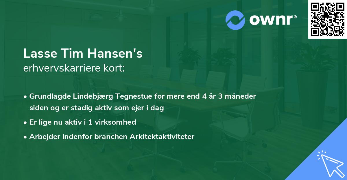 Lasse Tim Hansen's erhvervskarriere kort