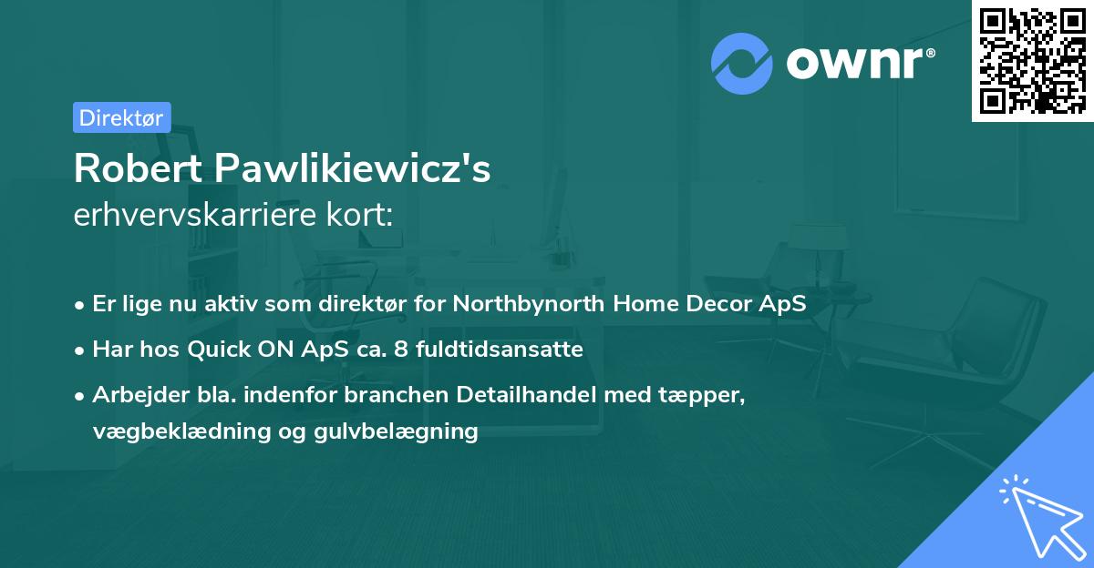 Robert Pawlikiewicz's erhvervskarriere kort