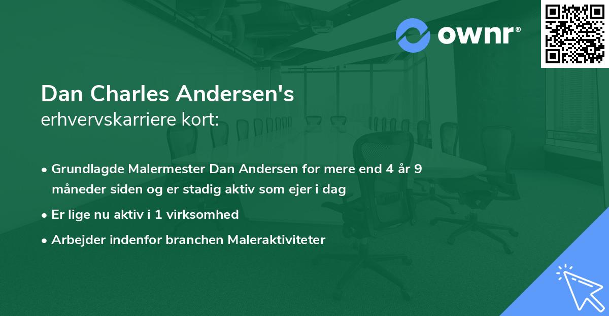 Dan Charles Andersen's erhvervskarriere kort