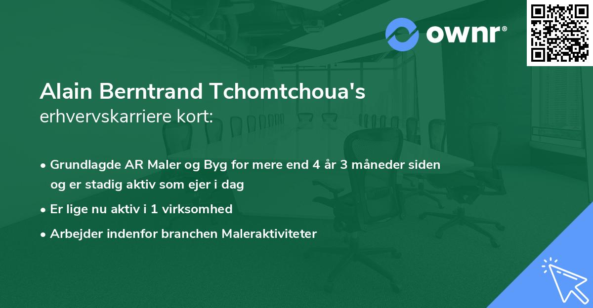 Alain Berntrand Tchomtchoua's erhvervskarriere kort