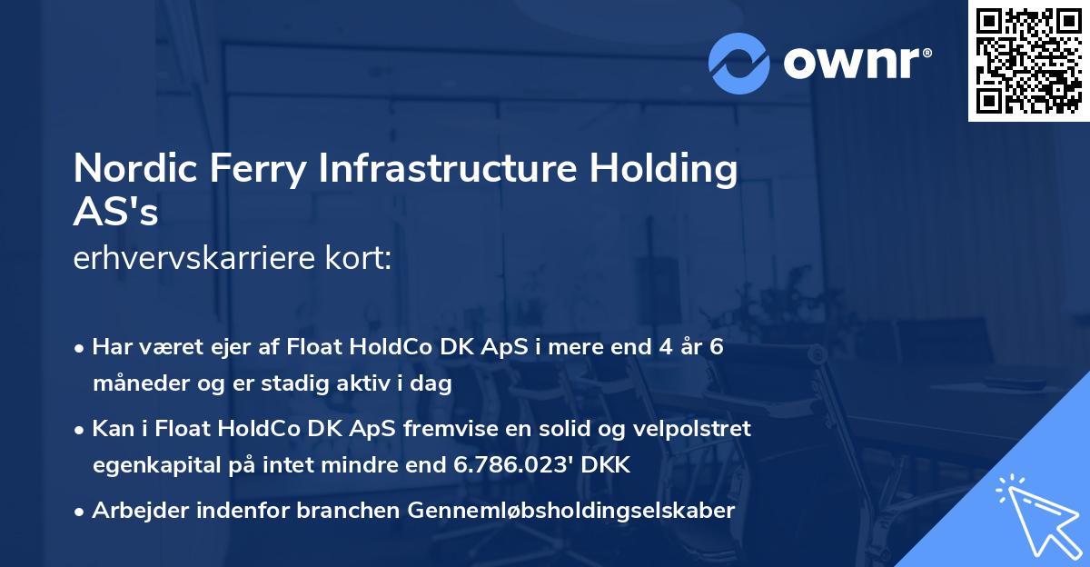 Nordic Ferry Infrastructure Holding AS's erhvervskarriere kort