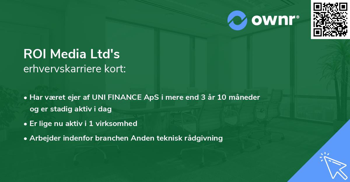 ROI Media Ltd's erhvervskarriere kort