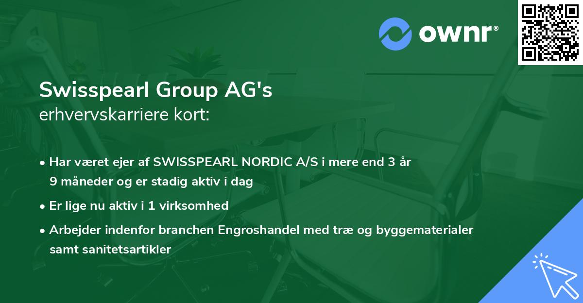 Swisspearl Group AG's erhvervskarriere kort
