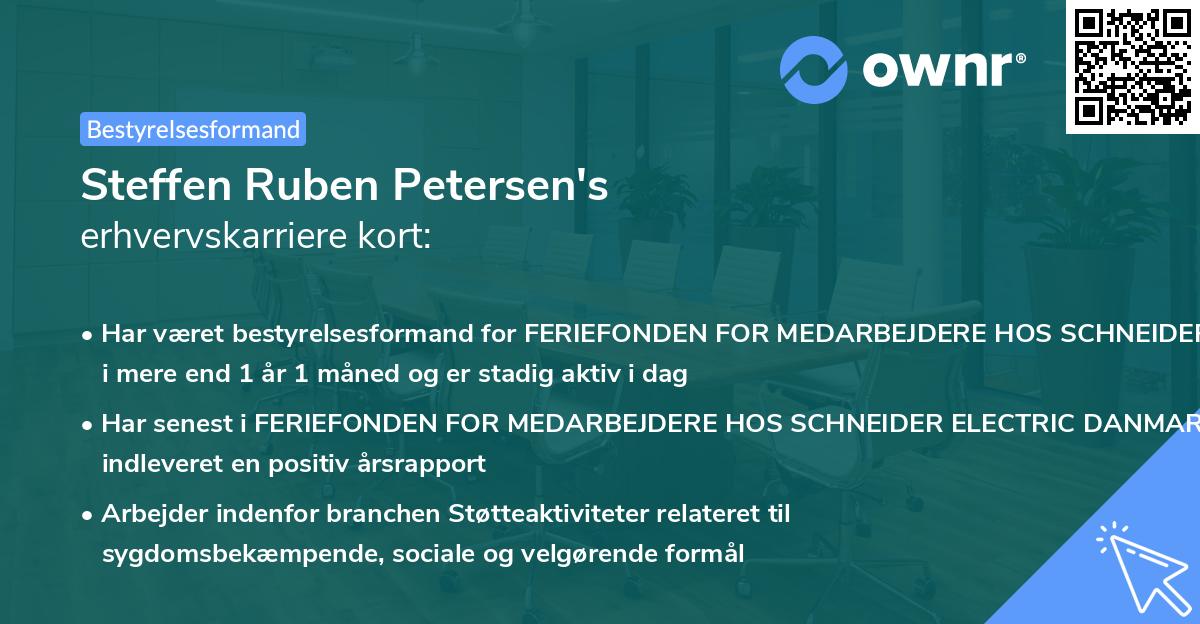 Steffen Ruben Petersen's erhvervskarriere kort