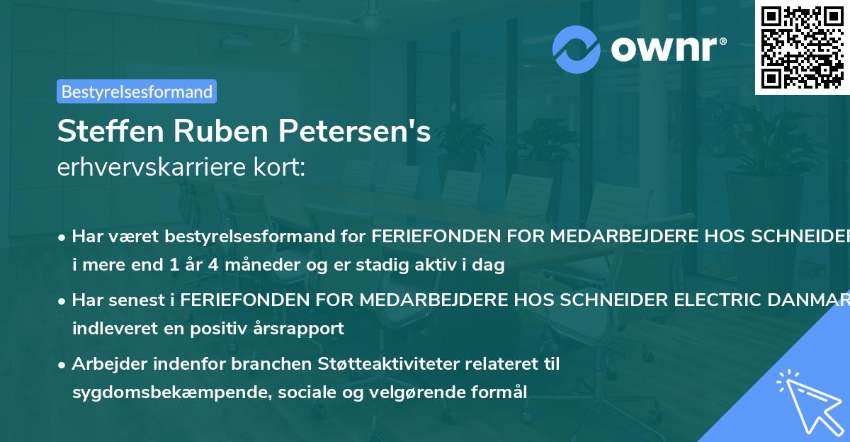 Steffen Ruben Petersen's erhvervskarriere kort