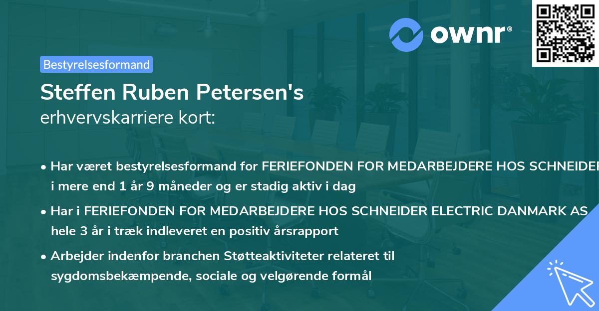 Steffen Ruben Petersen's erhvervskarriere kort