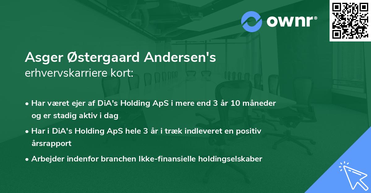 Asger Østergaard Andersen's erhvervskarriere kort
