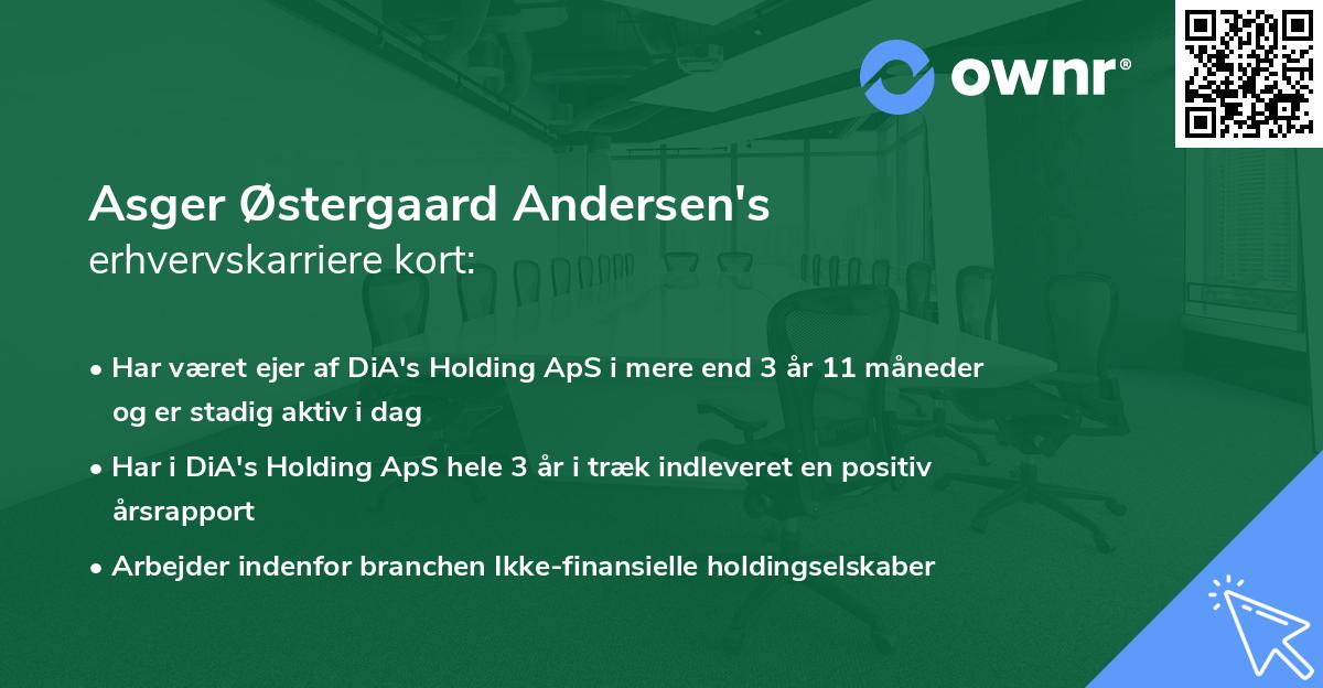 Asger Østergaard Andersen's erhvervskarriere kort