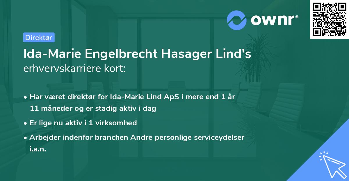 Ida-Marie Engelbrecht Hasager Lind's erhvervskarriere kort