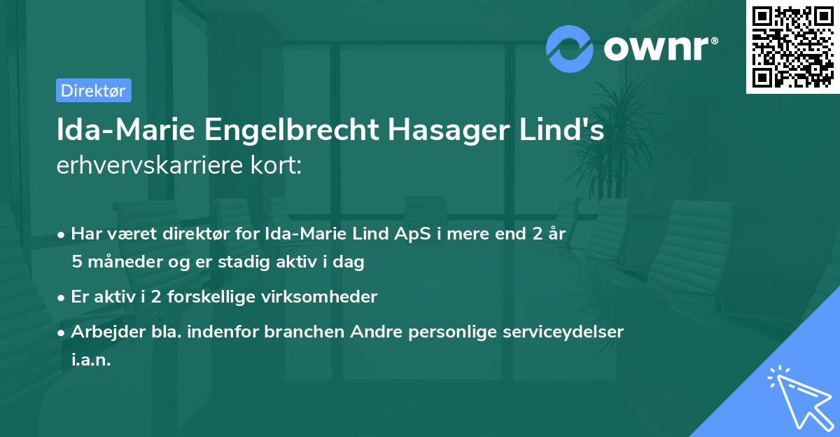 Ida-Marie Engelbrecht Hasager Lind's erhvervskarriere kort
