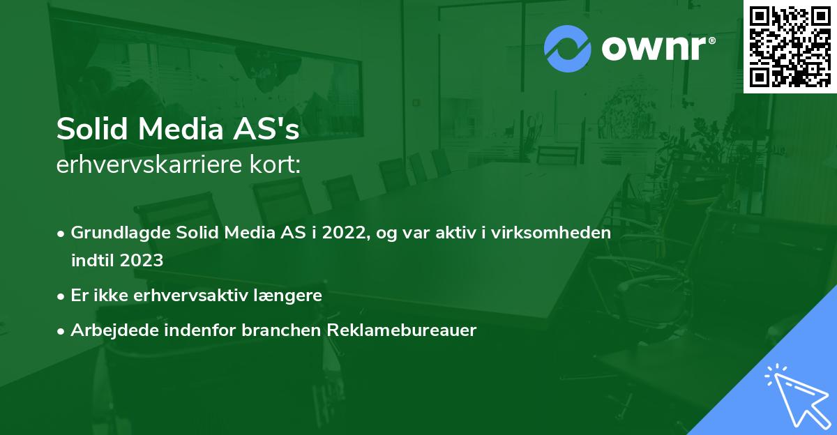 Solid Media AS har 0 erhvervsroller » Er bosat i Danmark - ownr®