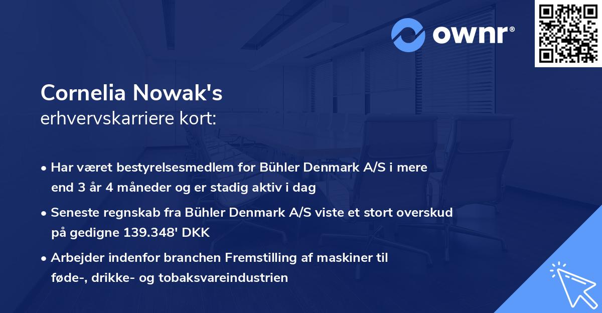 Cornelia Nowak's erhvervskarriere kort
