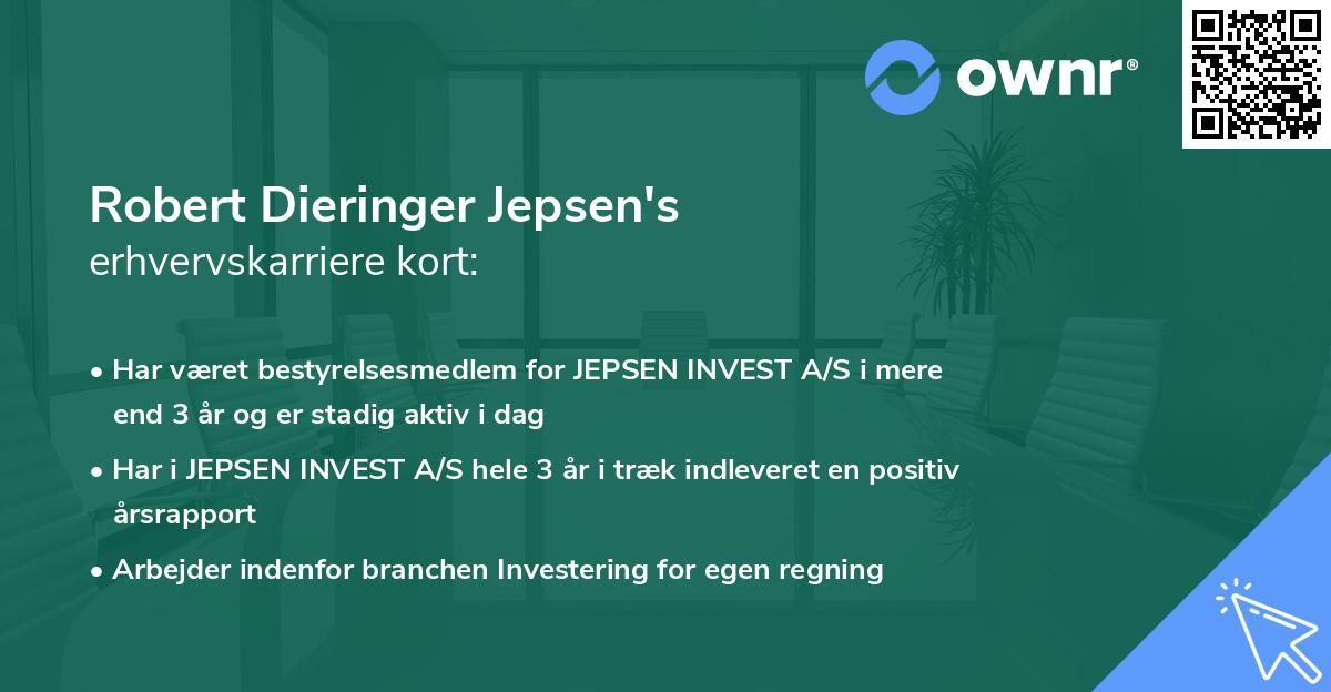Robert Dieringer Jepsen's erhvervskarriere kort