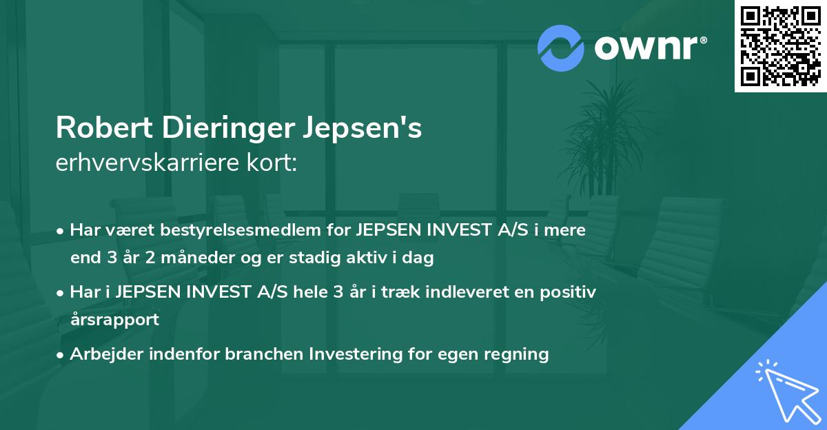 Robert Dieringer Jepsen's erhvervskarriere kort