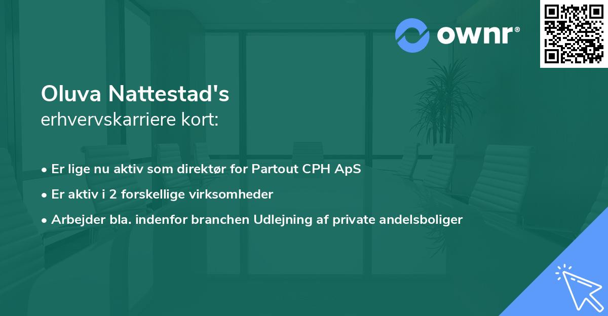 Oluva Nattestad's erhvervskarriere kort