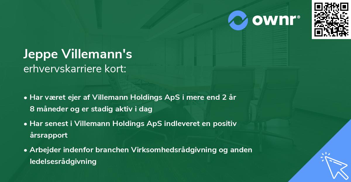 Jeppe Villemann's erhvervskarriere kort