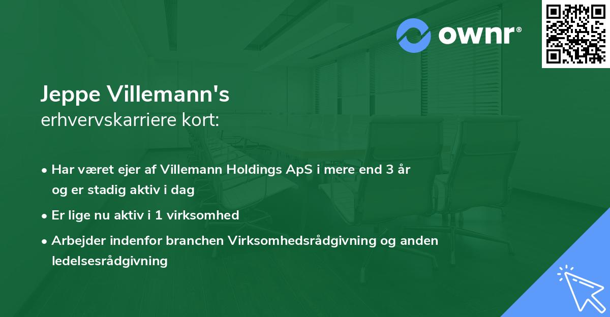 Jeppe Villemann's erhvervskarriere kort