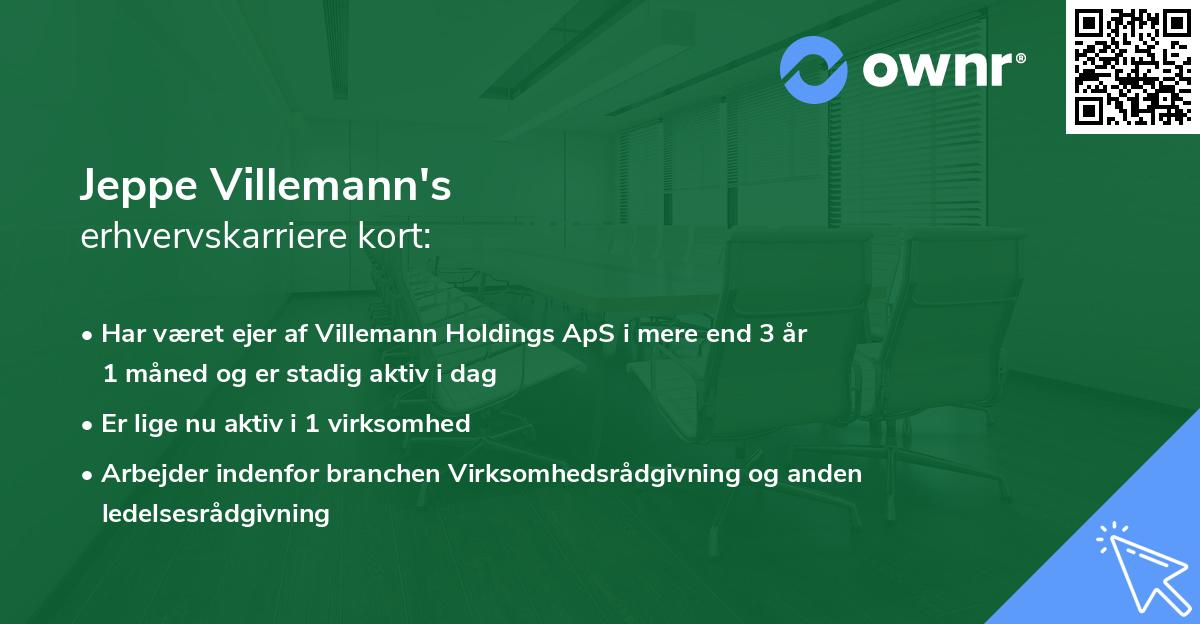 Jeppe Villemann's erhvervskarriere kort