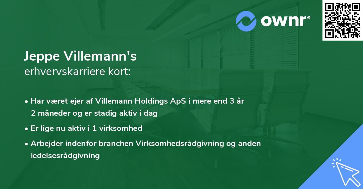 Jeppe Villemann's erhvervskarriere kort