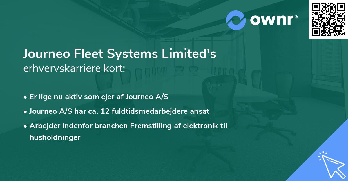 Journeo Fleet Systems Limited's erhvervskarriere kort