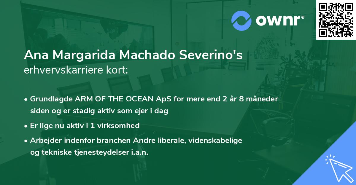 Ana Margarida Machado Severino's erhvervskarriere kort