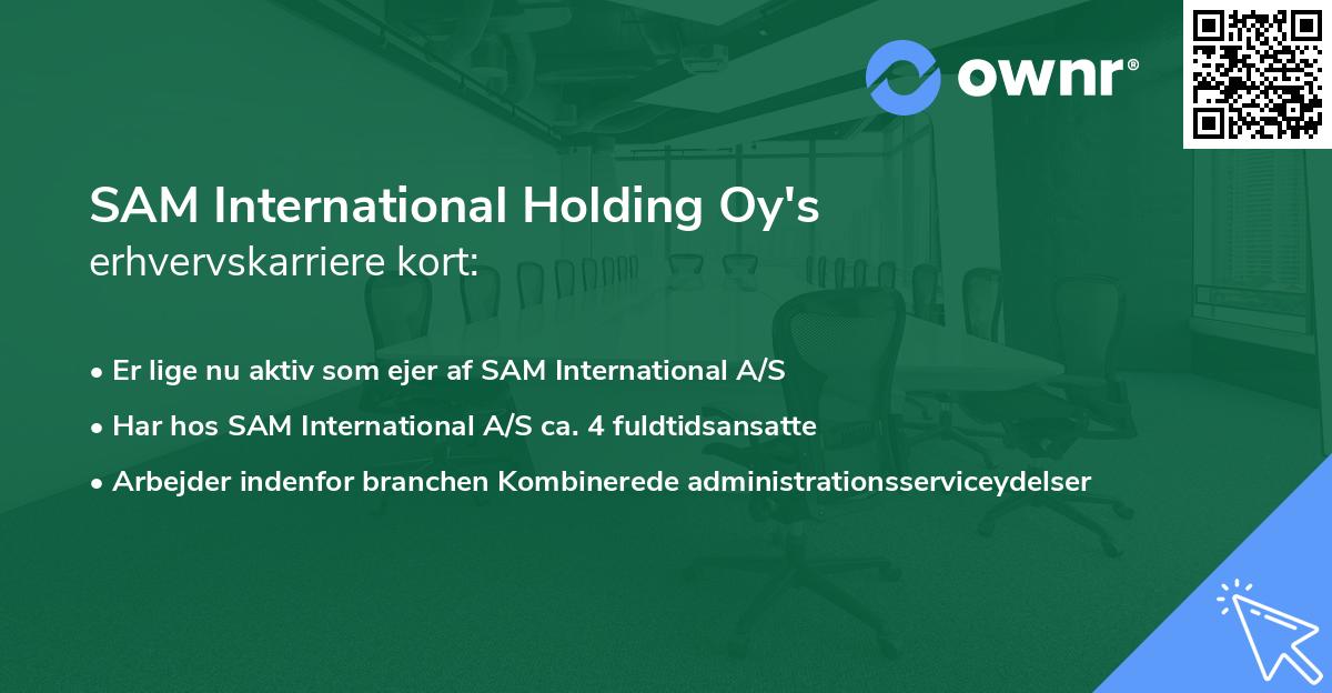 SAM International Holding Oy's erhvervskarriere kort