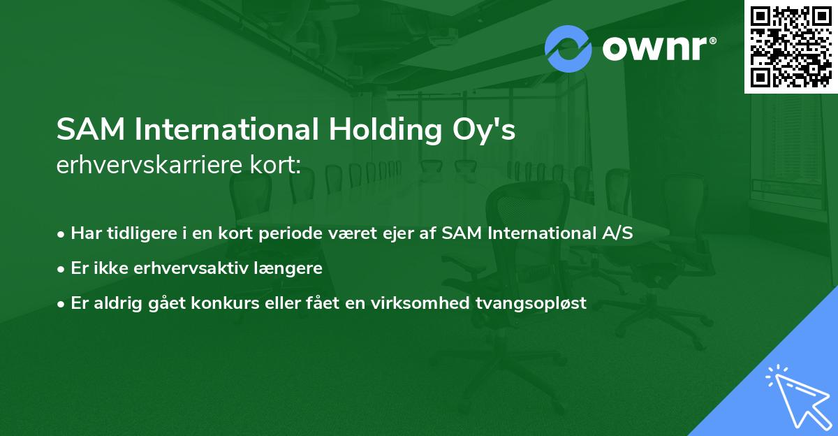 SAM International Holding Oy's erhvervskarriere kort