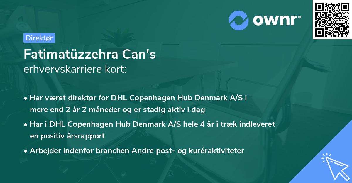 Fatimatüzzehra Can's erhvervskarriere kort