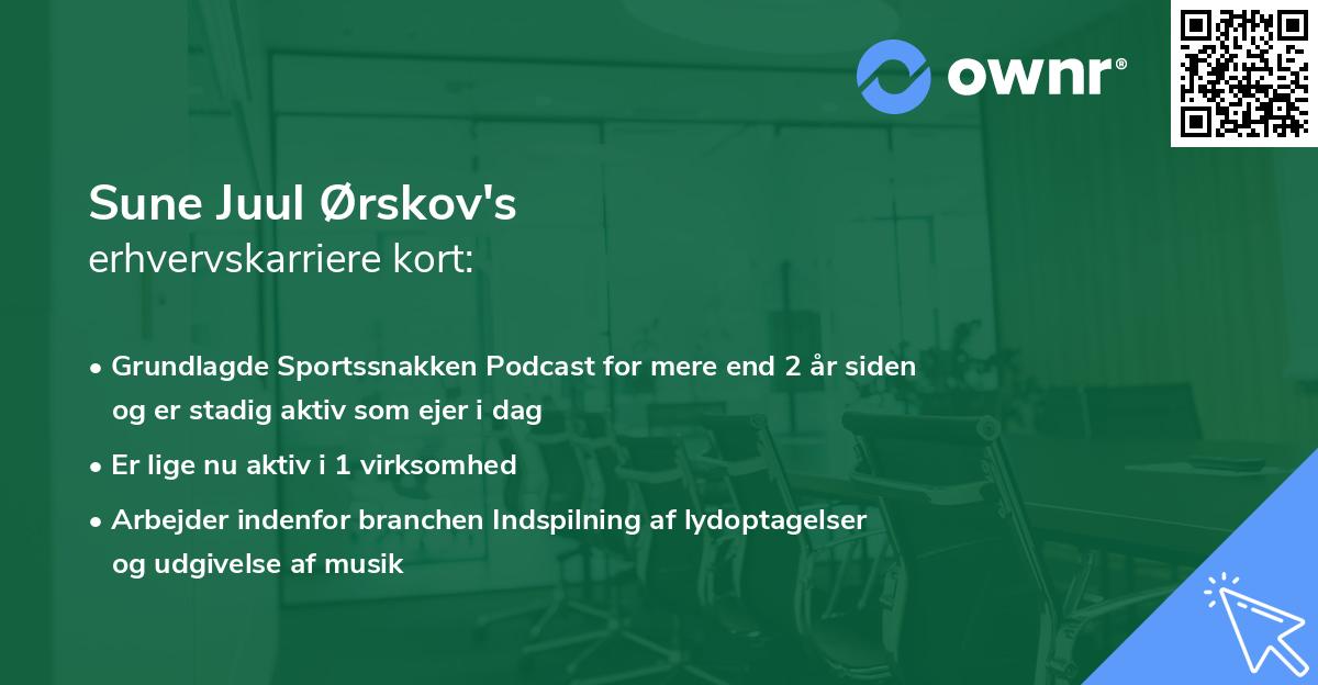 Sune Juul Ørskov's erhvervskarriere kort