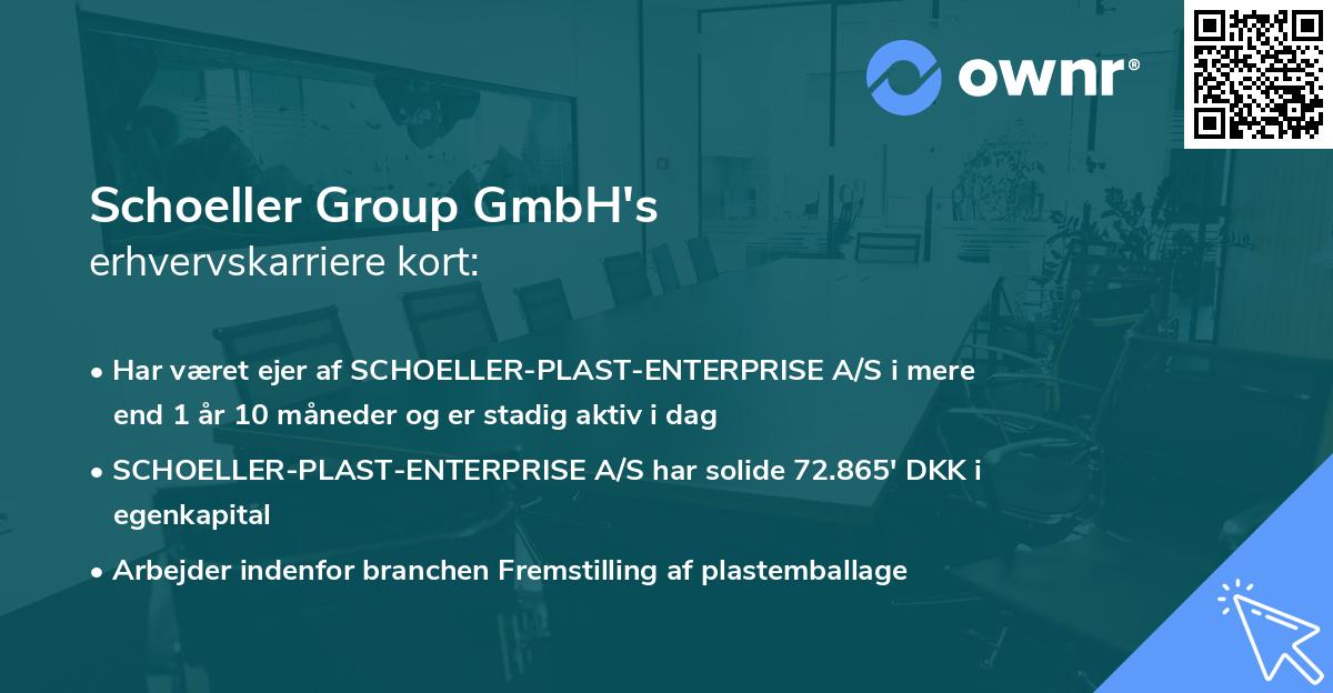 Schoeller Group GmbH's erhvervskarriere kort