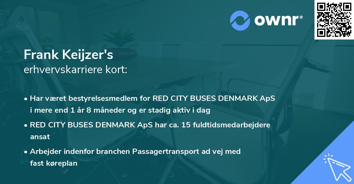 Frank Keijzer's erhvervskarriere kort