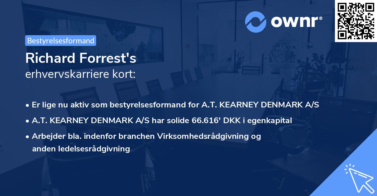 Richard Forrest's erhvervskarriere kort