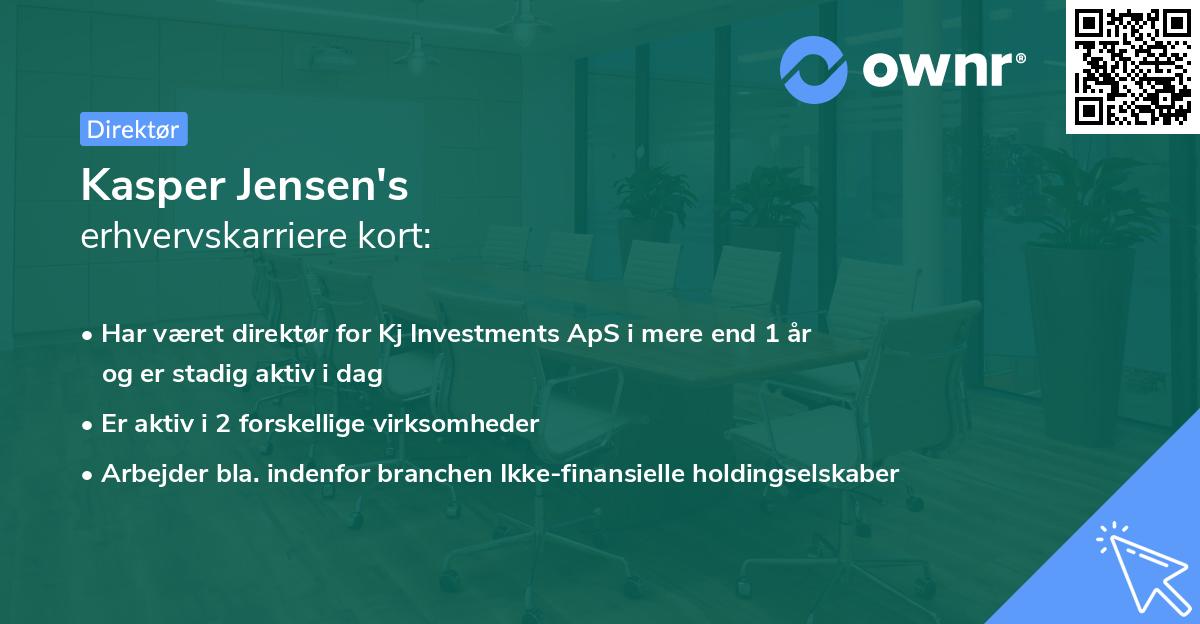 Kasper Jensen's erhvervskarriere kort