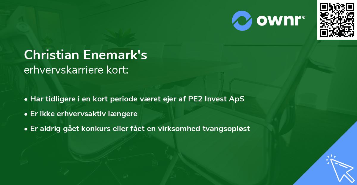 Christian Enemark's erhvervskarriere kort